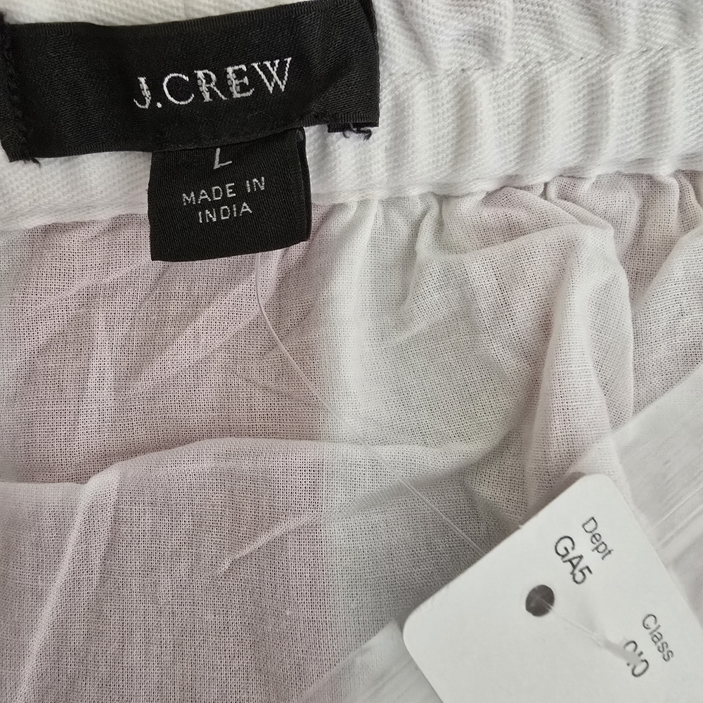 J. CREW Womens Striped Cotton‎ Poplin Drawstring Button Up Skirt Size Large - Picture 6 of 8